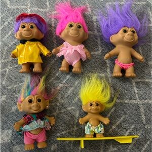 Troll Doll Lot-Includes 5 dolls pictured